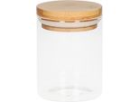 Barattolo Di Vetro "Bamboo"" 0,35 L - Barattolo Sostenibile In Vetro Borosilicato Con Coperchio In Bambù E Anello In Silicone, Barattolo Da Cucina - Trasparente"