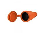 Raccordo In Gomma 16A 230V 2P+T Raccordo Presa Arancione 8256