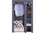 Armadio Portatile Fch 107X45X170Cm Con Tessuto Non Tessuto E Asta Appendiabiti Rapido E Facile Da Montare
