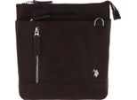 U.S. Polo Assn. Borsa A Tracolla Cambridge Flat Crossbody Bag Dark Brown Marrone