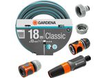 Gardena Classic Set Di Tubi Per Acqua 18 M Incl. Raccordi + Spruzzatore