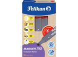 Pelikan 817950 Marcatore Permanente Pelikan 710, Punta A Cuneo, Rosso