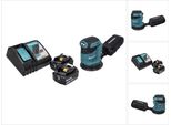 Makita Dbo 180 Rf 18 V - Levigatrice Eccentrica A Batteria Da 125 Mm + 2 Batterie Da 3,0 Ah + Caricabatterie