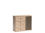 Cassettiera Combinata Oruro 2 – Rovere Artisan / Nero