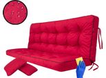 Bjird Cuscino Per Panca Cuscino Per Panca Da Giardino Cuscino Per Altalena Cuscino Da Pavimento Cuscino Per Altalena Hollywood Per Esterni / Interni - Pola - 120 Cm - Rosso