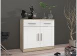 Cassettiera Stretta Combinata Kileen - Rovere Sonoma / Bianco