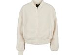 Urban Classics - Giacca Bomber Sherpa Oversize Da Donna, Bianco - 5XL