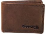 Greenland Nature Pelle Portafoglio Montenegro Mini Wallet Rfid Brown Marrone