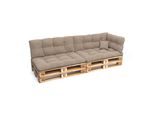Pokar Cuscini Per Pallet Con Bella Trapuntatura Cuscino Per Divano In Pallet, Dimensioni:Set Di 6, Colore:Beige