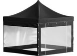 Tenda Per Feste 3X3M - Con Pareti Laterali - Tenda Pieghevole - Nero - Padiglione - Montabile - Tenda In Pvc - Tenda Da Giardino