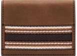 Fossil Porta Carte Di Credito Everett Card Case Bifold Medium Brown Marrone