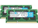 Brainzap 8GB DDR3 Ram SO-DIMM PC3-12800S 2Rx8 1600 Mhz 1.5V CL11 Notebook Laptop Memory (2X 4GB)