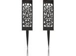 Lampada A Led Solare A Innesto Per Esterni (Confezione Da 2), Resistente Alle Intemperie IP44, Luce Da Giardino Da 28,5 Cm Con Picchetto A Terra, Illuminazione Per Patio