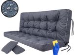 Hobbygarden Cuscino Per Panchina Cuscino Per Panca Da Giardino Cuscino Per Dondolo Cuscino Per Pavimento Cuscino Per Altalena Da Esterno/Interno - Pola - 140 Cm - Blu Navy
