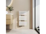 Asciugamani Emke Radiatore Da Bagno Radiatore A Pannello Collegamento Laterale Montaggio A Parete Acqua Calda 762 X 400 Mm Bianco Senza Elemento Riscaldante
