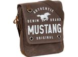Mustang Borsa A Tracolla Houston Shoulderbag Flap Brown Marrone Scuro