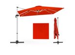Ombrellone Costway Ø300Cm, Ombrellone Da Patio Con Base A Croce, Ombrellone Da Giardino A Sbalzo, Ombrellone Quadrato A Sbalzo, Ombrellone Da Mercato Con Manovella Per Giardino E Piscina
