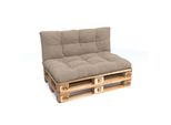 Pokar Cuscino Per Pallet Con Bella Trapuntatura Cuscino Per Divano In Pallet, Dimensioni: Set Cuscino Seduta 120X80 + Cuscino Schienale 120X40, Colore: Beige
