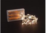 Microlight Led - 2 M - 40 Lampade Bianco Caldo - Filo Argento - Batterie Non Fornite
