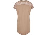 T-Shirt Da Donna Urban Classics Ladies Lace Tee Dress Softtaupe - Xs