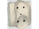 Contatto-Simon Modulo Base Presa Doppia B/U 16A IP20 Beige - BMG2M.01/12