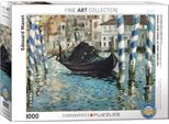 Puzzle Da 1000 Pezzi - Puzzle - Manet - Canal Grande Di Venezia In Blu + Cornice In Alluminio Per 1000 Pezzi
