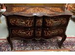 Casa Padrino Cassettiera Barocca Marrone Scuro / Marrone / Oro - Cassettiera Artigianale In Legno Massiccio Con 2 Cassetti - Mobili Da Salotto Barocchi