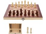 Fiqops Scacchi Gioco Giochi Da Tavolo Pieghevole Design Bella Scacchi Backgammon 29X29Cm