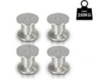 Fiqops 4X Piedini Per Mobili Supporto Per Divano Piedino Per Armadietto Piedino Per Armadietto Regolabile Piedino Per Divano Piedino Per Letto Alluminio 180Mm