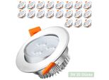 Jopassy 20X 3W Led Faretto Da Incasso Faretto Da Soffitto Faretto Da Soffitto 230V 245Lm Bianco Caldo Faretto Da Incasso Luce Da Incasso Plafoniera Da Incasso