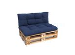 Pokar Cuscino Per Pallet Con Bella Trapuntatura Cuscino Per Divano In Pallet, Dimensioni: Set Cuscino Seduta 120X80 + Cuscino Schienale 120X40, Colore: Blu Scuro