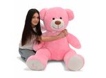 Orsacchiotto Xxl 160 Cm - Peluche Grande - Peluche Con Nastro - Rosa