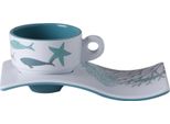 Tazza Da Espresso Con Sottobicchiere A Onda, Melamina, Coastal - Serie Singola