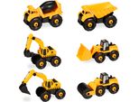 Relaxdays Veicoli Da Cantiere Per Bambini Set Da 6 Pezzi