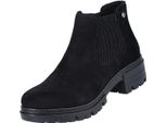 Rieker Donna Stivaletto Chelsea Boot Stretch Block Heel 76884, Misura:42 Eu, Colore:Nero