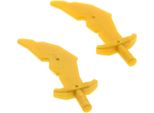 2X Lego Figure Arma Scimitarra Perla Oro Spada Sciabola Accessori 4600296 60752