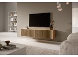 Lavagna Selsey Tv Telire Wotan Con Doghe In Rovere, Con Inserti Neri, Larghezza 140 Cm