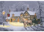 Set Punto Croce Heritage Aida "Christmas Inn (A)"", Schema Di Conteggio, Jcci1366-A, 31X22Cm"