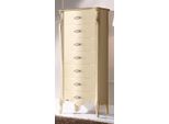 Casa Padrino Cassettiera Barocca Crema/Argento - Cassettiera Artigianale In Legno Massiccio In Stile Barocco Con 7 Cassetti - Mobili Barocchi Italiani Fatti A Mano - Italy - Qualità