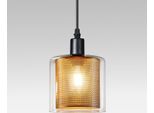 Zmh Lampada A Sospensione Tavolo Da Pranzo Lampada A Sospensione Vintage 1 Fiamma E14 Lampada A Sospensione Vetro Retrò Lampada A Sospensione Metallo Nero Oro Industriale Lampada Tavolo Da Pranzo Cucina Soggiorno Sala Da Pranzo Max. 40W