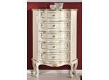 Casa Padrino Cassettiera Barocca Crema/Oro - Cassettiera Artigianale In Legno Massiccio In Stile Barocco Con 5 Cassetti - Mobili Barocchi Italiani Fatti A Mano - Qualità - Italy