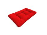 Pokar Cuscino Per Pallet Con Bella Trapuntatura Cuscino Per Divano In Pallet, Dimensioni: Cuscino Di Seduta 120 X 80, Colore: Rosso - Impermeabile