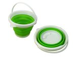 Secchio Pieghevole 10L | Secchio Pieghevole Per Pescatori | Secchio In Silicone 24 X 31,5 Cm | Secchio Pieghevole Da Campeggio | Secchio Compatto Per La Pulizia | Secchio Per La Casa | Secchio Per La Pesca | Secchio Pieghevole Per La Pulizia Dell'auto Verde