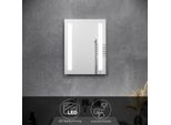Sunxury Specchio Da Parete Per Bagno Bianco Freddo IP44 A Risparmio Energetico Con Illuminazione Led 45 X 60 Cm