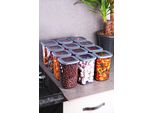 Hermia Concept, BNMPOLYAS12-120, Scatole Portaoggetti, Set Di Scatole Portaoggetti (12 Pezzi), Grigio, Plastica, 6,5 X 6,5 X 13 Cm