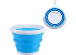 Secchio Pieghevole 10L Secchio Per Acqua Pieghevole Per Pescatori | 24 X 31,5 Cm Secchio In Silicone | Secchio Da Campeggio Pieghevole | Secchio Per La Pulizia Compatto | Secchio Per La Casa | Secchio Per La Pesca | Secchio Pieghevole Per La Pulizia Dell'auto Blu