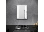 Sunxury Specchio Da Parete Per Bagno Con Interruttore Touch, Bianco Freddo IP44 Specchio Da Bagno A Risparmio Energetico Con Illuminazione Led 45 X 60 Cm