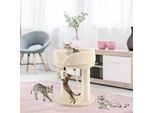 Costway 4In1 Tiragraffi Piccolo 50,5 Cm, Albero Per Gatti Con Seduta Morbida, Base, Palla Di Pelo E Corda In Sisal, Tiragraffi In Legno Per Gatti, Albero Da Arrampicata, Arredamento Per Gatti, Beige