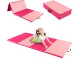 Tappetino Pieghevole Costway, Tappetino Da Palestra Portatile, Tappetino Yoga Tappetino Da Palestra Pieghevole Tappetino Fitness 240 X 120 X 5 Cm