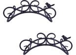 Set Di 2 - Porta Tubo Da Giardino In Ghisa | Porta Tubo Dell'acqua Con Motivo [Uccello] - Gancio Per Tubo Da Giardino [Montaggio A Parete] - Porta Tubo Per Giardino, Cortile, Garage | Sospensione Per Tubo In Metallo